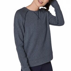 Lululemon Women’s Pleat It Out Heathered Blue Grey Crewneck Sweatshirt Size 6